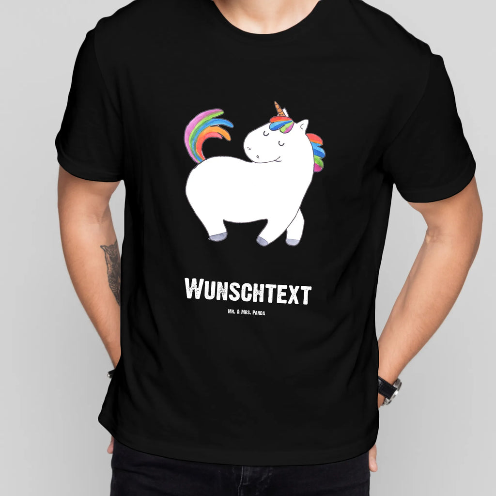 Personalisiertes T-Shirt Einhorn stolzierend T-Shirt Personalisiert, T-Shirt mit Namen, T-Shirt mit Aufruck, Männer, Frauen, Wunschtext, Bedrucken, Einhorn, Einhörner, Einhorn Deko, Pegasus, Unicorn, stolz, anders, bunt, Pferd, Reiter, Reiten, Freundin, Geschenk