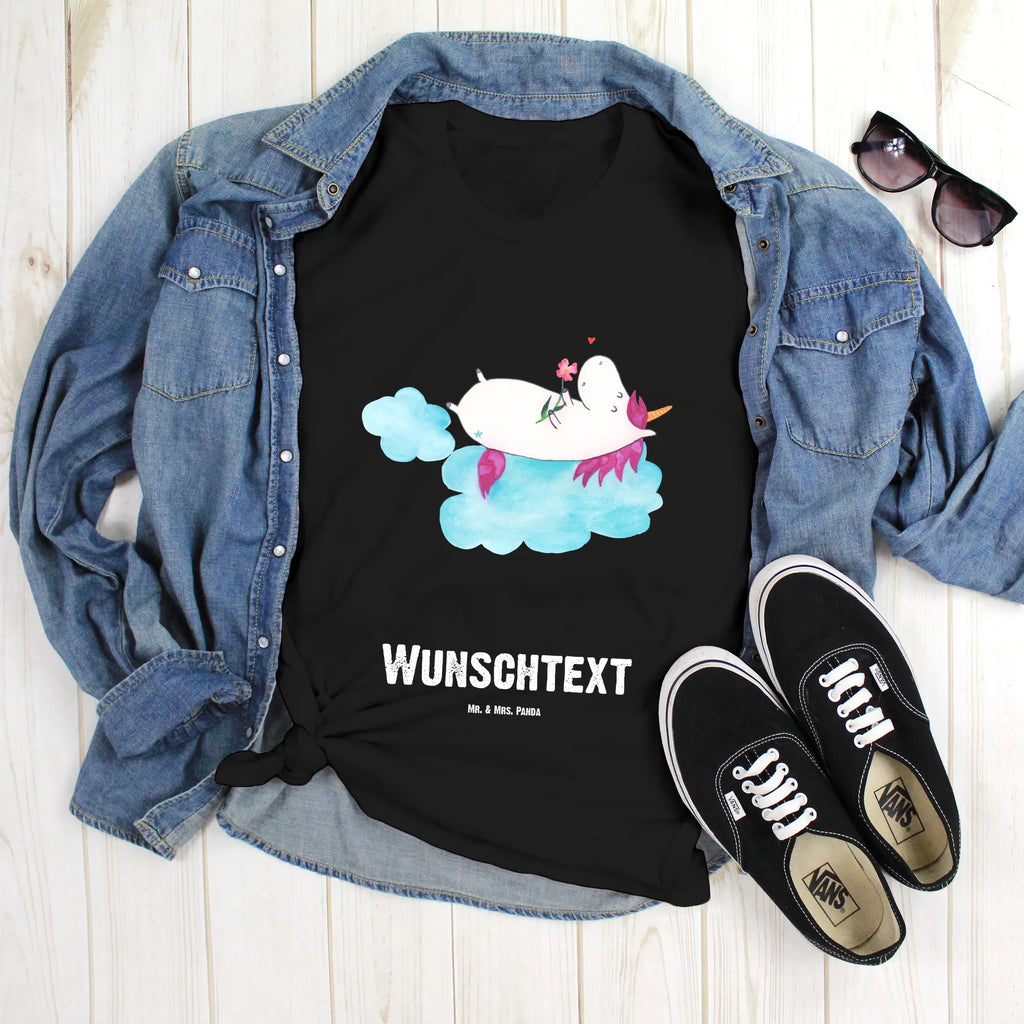 Personalisiertes T-Shirt Einhorn verliebt auf Wolke T-Shirt Personalisiert, T-Shirt mit Namen, T-Shirt mit Aufruck, Männer, Frauen, Wunschtext, Bedrucken, Einhorn, Einhörner, Einhorn Deko, Pegasus, Unicorn, verliebt, Liebe, Liebesbeweis, Freundin, Wolke