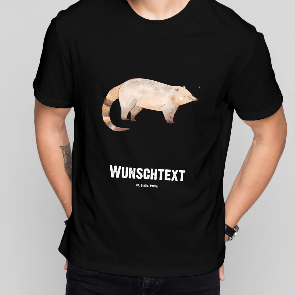 Personalisiertes T-Shirt Nasenbaer T-Shirt Personalisiert, T-Shirt mit Namen, T-Shirt mit Aufruck, Männer, Frauen, Wunschtext, Bedrucken, Tiermotive, Gute Laune, lustige Sprüche, Tiere, Nasenbär, Nasenbären, Rüsselbär, Bär