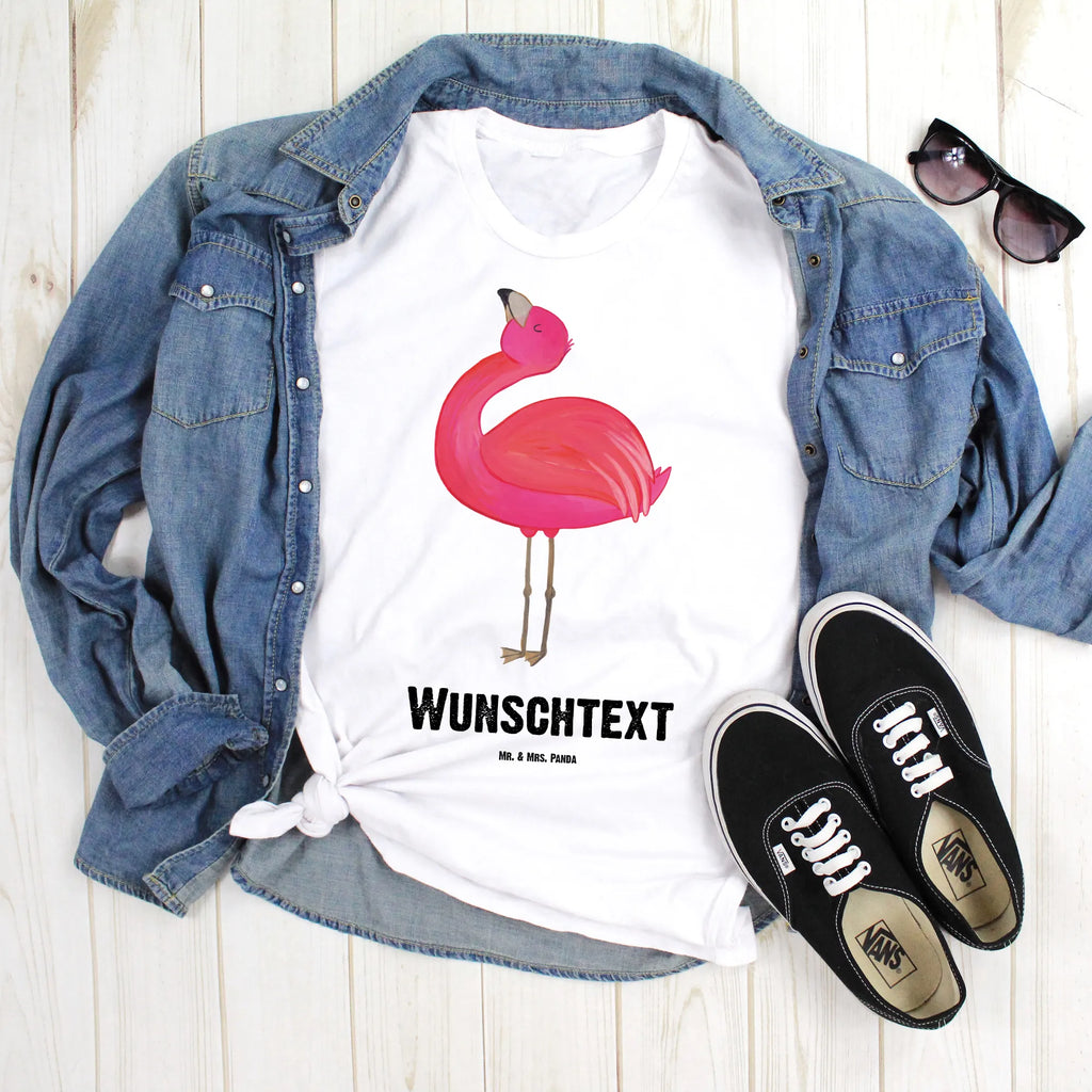 Personalisiertes T-Shirt Flamingo stolz T-Shirt Personalisiert, T-Shirt mit Namen, T-Shirt mit Aufruck, Männer, Frauen, Wunschtext, Bedrucken, Flamingo, stolz, Freude, Selbstliebe, Selbstakzeptanz, Freundin, beste Freundin, Tochter, Mama, Schwester