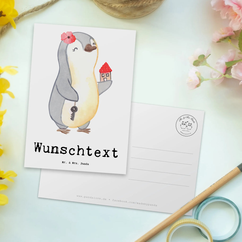 Personalisierte Postkarte Immobilienmaklerin mit Herz Postkarte mit Namen, Postkarte bedrucken, Postkarte mit Wunschtext, Postkarte personalisierbar, Geschenkkarte mit Namen, Grußkarte mit Namen, Karte mit Namen, Einladung mit Namen, Ansichtskarte mit Namen, Geschenkkarte mit Wunschtext, Grußkarte mit Wunschtext, Karte mit Wunschtext, Einladung mit Wunschtext, Ansichtskarte mit Wunschtext, Beruf, Ausbildung, Jubiläum, Abschied, Rente, Kollege, Kollegin, Geschenk, Schenken, Arbeitskollege, Mitarbeiter, Firma, Danke, Dankeschön, Immobilienmaklerin, Immobilienhändlerin, Immobilienkauffrau, Immobilienbüro