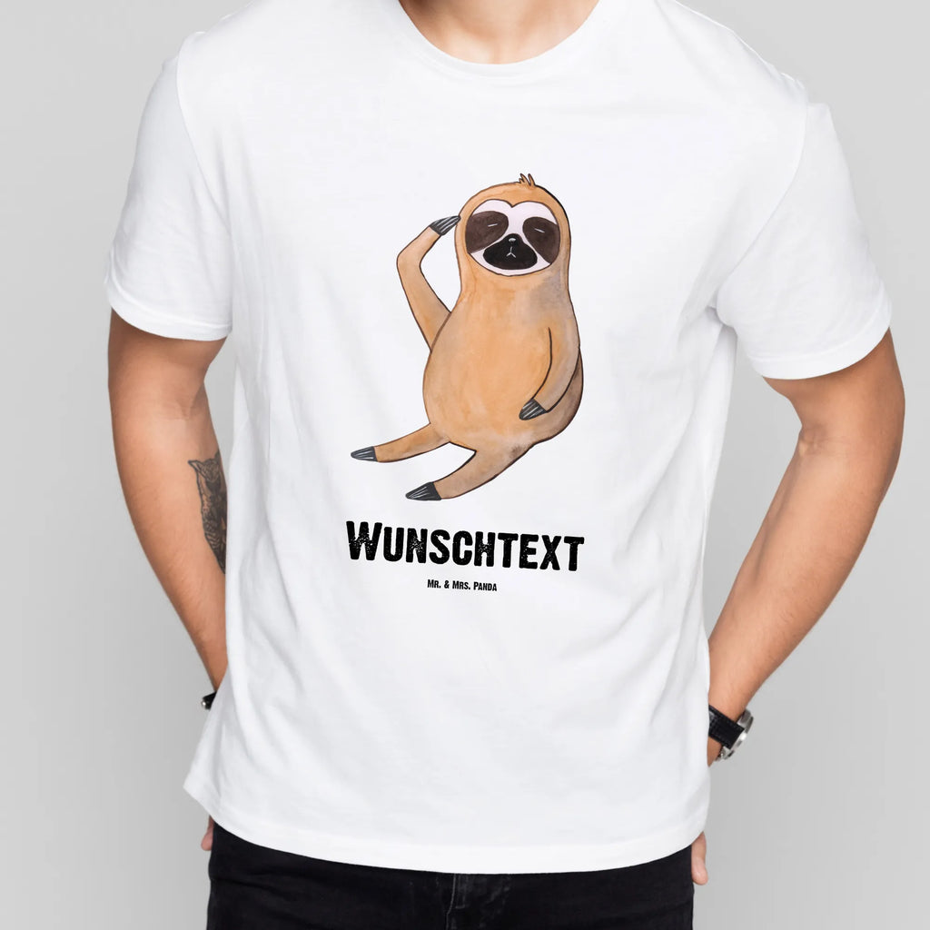 Personalisiertes T-Shirt Faultier Vogel zeigen T-Shirt Personalisiert, T-Shirt mit Namen, T-Shirt mit Aufruck, Männer, Frauen, Wunschtext, Bedrucken, Faultier, Faultier Geschenk, Faultier Deko, Faultiere, faul, Lieblingstier, Spinner, früher Vogel, der frühe Vogel, Frühaufsteher, Morgenmuffel, Vogel, Faultierwelt