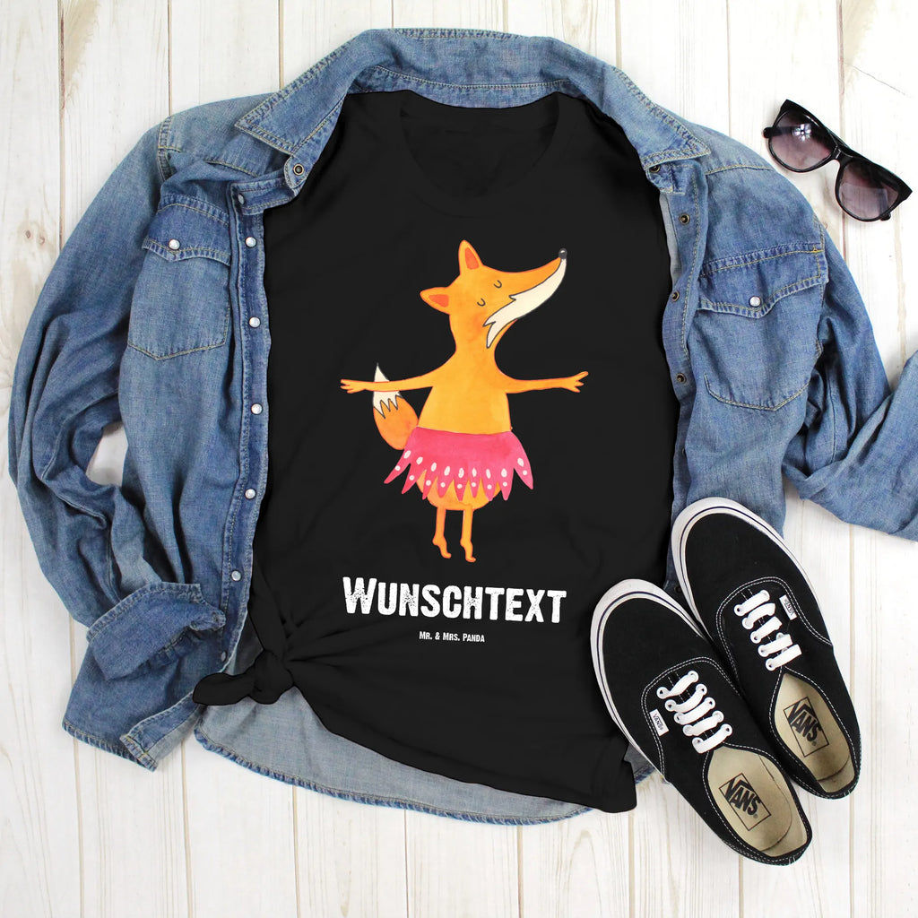 Personalisiertes T-Shirt Fuchs Ballerina T-Shirt Personalisiert, T-Shirt mit Namen, T-Shirt mit Aufruck, Männer, Frauen, Wunschtext, Bedrucken, Fuchs, Fuchs Spruch, Füchse, Füchsin, Ballerina, Ballett, Tänzerin, Tanzen, Party, Einladung, Geburtstag