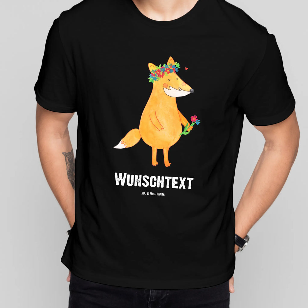 Personalisiertes T-Shirt Fuchs Blumen T-Shirt Personalisiert, T-Shirt mit Namen, T-Shirt mit Aufruck, Männer, Frauen, Wunschtext, Bedrucken, Fuchs, Füchse, Fox, Liebe, Freundin, Fuchsmädchen, Blumenmädchen, Freundinnen, Liebesbeweis, Blume, Blumen, Motivation, Freude, ich, mich, Selbstliebe