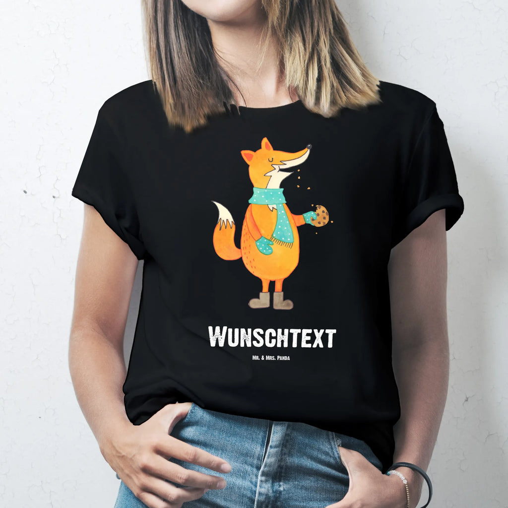 Personalisiertes T-Shirt Fuchs Keks T-Shirt Personalisiert, T-Shirt mit Namen, T-Shirt mit Aufruck, Männer, Frauen, Wunschtext, Bedrucken, Fuchs, Füchse, Backen Spruch, Kekse, Winter, Weihnachtszeit, Plätzchen, Liebe, Küche Deko