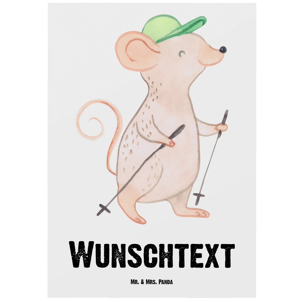 Personalisierte Postkarte Maus Walking Postkarte mit Namen, Postkarte bedrucken, Postkarte mit Wunschtext, Postkarte personalisierbar, Geschenkkarte mit Namen, Grußkarte mit Namen, Karte mit Namen, Einladung mit Namen, Ansichtskarte mit Namen, Geschenkkarte mit Wunschtext, Grußkarte mit Wunschtext, Karte mit Wunschtext, Einladung mit Wunschtext, Ansichtskarte mit Wunschtext, Geschenk, Sport, Sportart, Hobby, Schenken, Danke, Dankeschön, Auszeichnung, Gewinn, Sportler, Walking, Walken, schnelles Gehen, Spazieren gehen