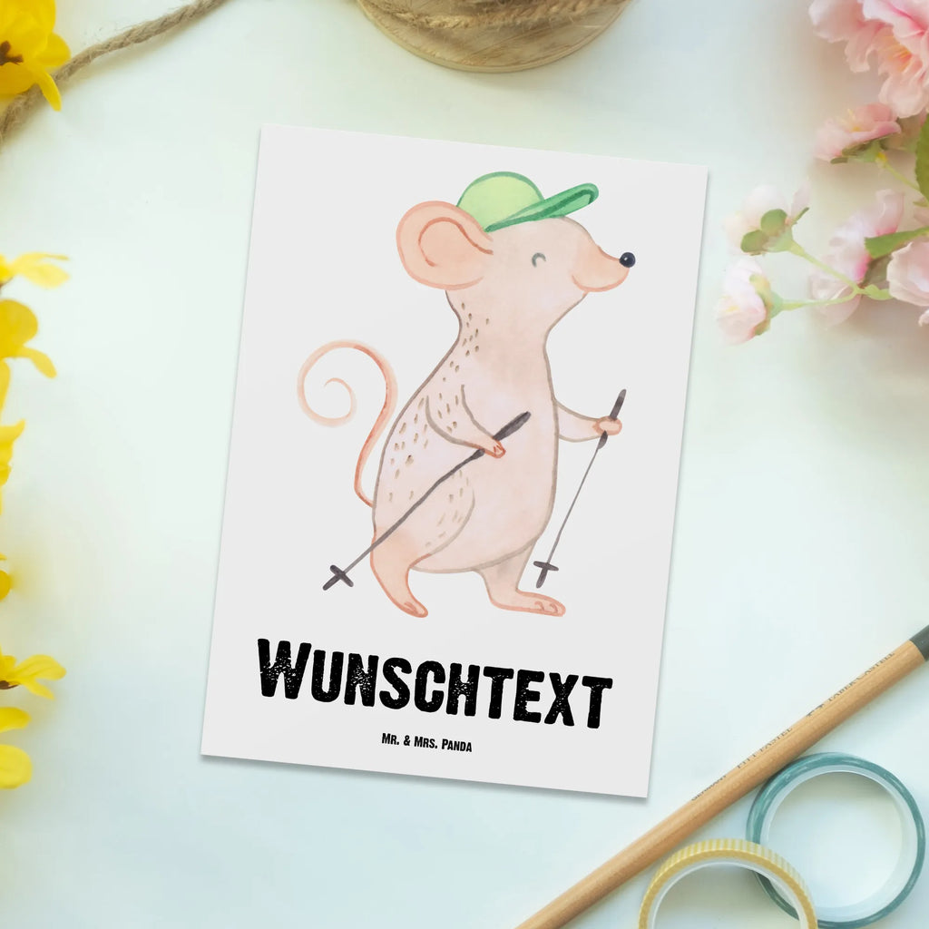 Personalisierte Postkarte Maus Walking Postkarte mit Namen, Postkarte bedrucken, Postkarte mit Wunschtext, Postkarte personalisierbar, Geschenkkarte mit Namen, Grußkarte mit Namen, Karte mit Namen, Einladung mit Namen, Ansichtskarte mit Namen, Geschenkkarte mit Wunschtext, Grußkarte mit Wunschtext, Karte mit Wunschtext, Einladung mit Wunschtext, Ansichtskarte mit Wunschtext, Geschenk, Sport, Sportart, Hobby, Schenken, Danke, Dankeschön, Auszeichnung, Gewinn, Sportler, Walking, Walken, schnelles Gehen, Spazieren gehen