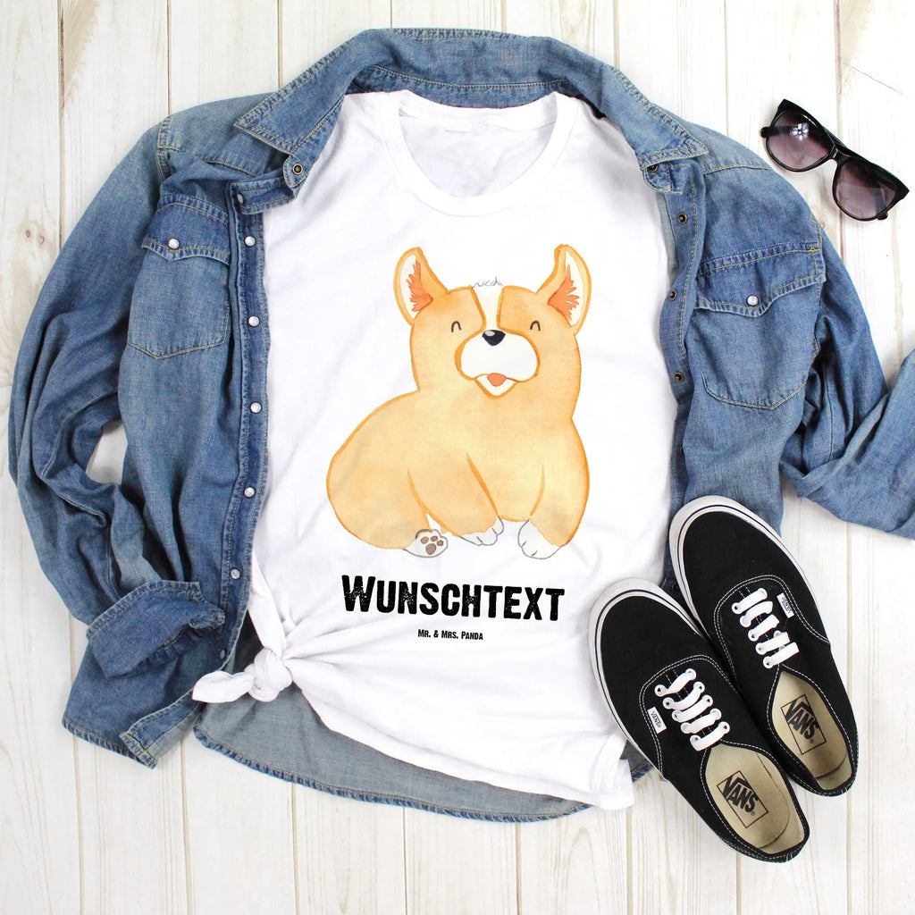 Personalisiertes T-Shirt Corgie T-Shirt Personalisiert, T-Shirt mit Namen, T-Shirt mit Aufruck, Männer, Frauen, Wunschtext, Bedrucken, Hund, Hundemotiv, Haustier, Hunderasse, Tierliebhaber, Hundebesitzer, Sprüche, Corgie, Welsh Corgie Pembroke, britisch, Motivation, Spruch, Hundespruch, Lebensfreude