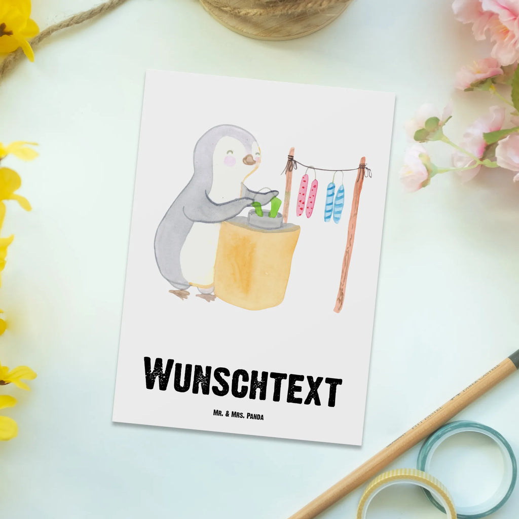 Personalisierte Postkarte Pinguin Kerzenziehen Postkarte mit Namen, Postkarte bedrucken, Postkarte mit Wunschtext, Postkarte personalisierbar, Geschenkkarte mit Namen, Grußkarte mit Namen, Karte mit Namen, Einladung mit Namen, Ansichtskarte mit Namen, Geschenkkarte mit Wunschtext, Grußkarte mit Wunschtext, Karte mit Wunschtext, Einladung mit Wunschtext, Ansichtskarte mit Wunschtext, Geschenk, Sport, Sportart, Hobby, Schenken, Danke, Dankeschön, Auszeichnung, Gewinn, Sportler, Kerzenziehen, Kerzen ziehen. DIY, Deko basteln