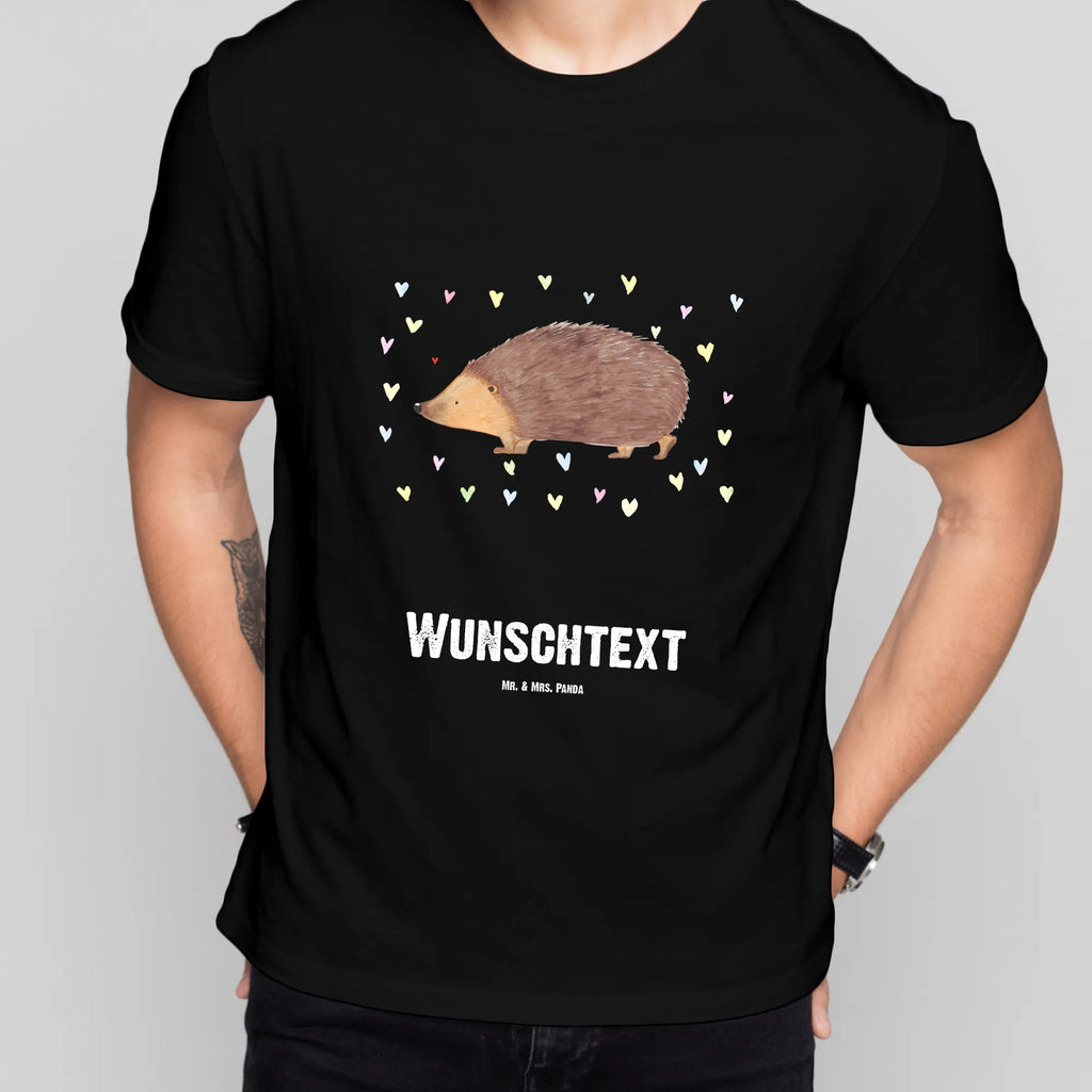 Personalisiertes T-Shirt Igel Herzen T-Shirt Personalisiert, T-Shirt mit Namen, T-Shirt mit Aufruck, Männer, Frauen, Wunschtext, Bedrucken, Tiermotive, Gute Laune, lustige Sprüche, Tiere, Liebe, Herz, Herzen, Igel, Vertrauen, Kuss, Leben