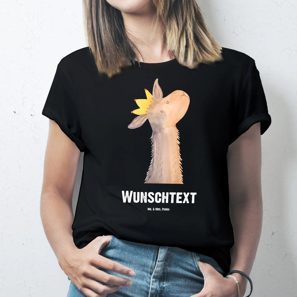 Personalisiertes T-Shirt Lamakopf König T-Shirt Personalisiert, T-Shirt mit Namen, T-Shirt mit Aufruck, Männer, Frauen, Wunschtext, Bedrucken, Lama, Alpaka, Lamas, König, Königin, Freundin, Mama, Papa, Büro Kollege, Kollegin, Chef, Vorgesetzter, Abi, Abitur