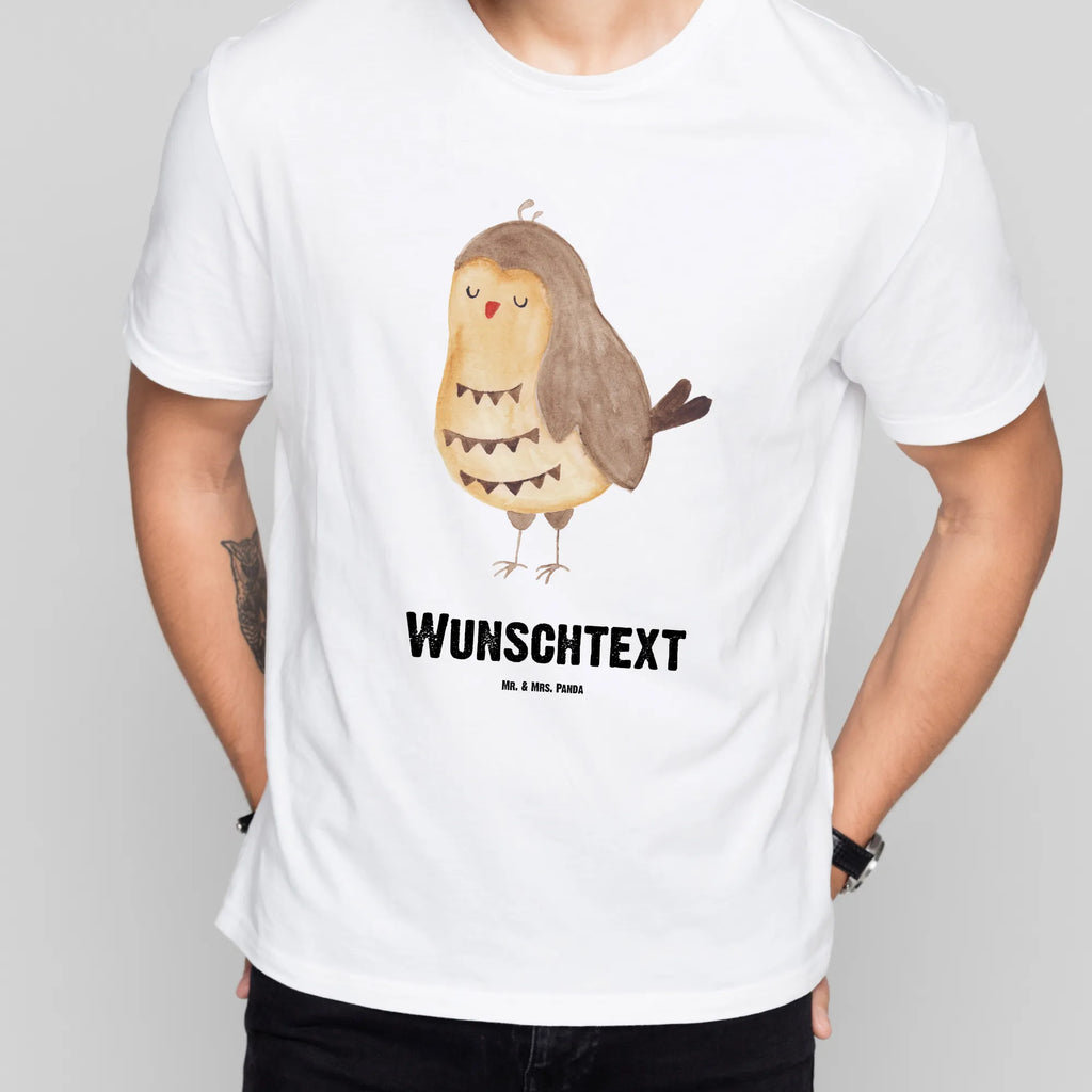 Personalisiertes T-Shirt Eule Zufrieden T-Shirt Personalisiert, T-Shirt mit Namen, T-Shirt mit Aufruck, Männer, Frauen, Wunschtext, Bedrucken, Eule, Eule Spruch, Eule deko, Owl, Liebe Spruch, Romantisch, Wortspiel lustig, Spruch schön, Geschenk Hochzeitstag