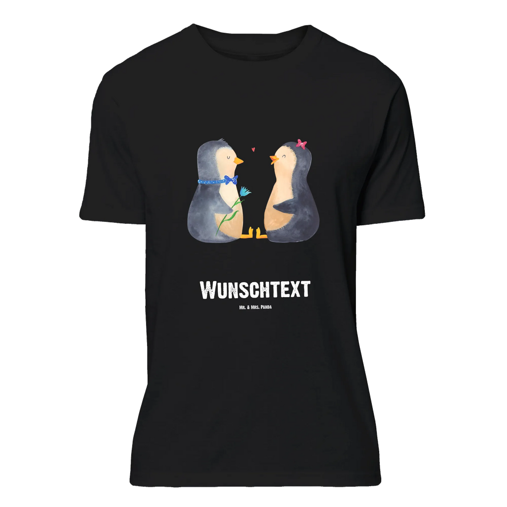 Personalisiertes T-Shirt Pinguin Pärchen T-Shirt Personalisiert, T-Shirt mit Namen, T-Shirt mit Aufruck, Männer, Frauen, Wunschtext, Bedrucken, Pinguin, Pinguine, Liebe, Liebespaar, Liebesbeweis, Liebesgeschenk, Verlobung, Jahrestag, Hochzeitstag, Hochzeit, Hochzeitsgeschenk, große Liebe, Traumpaar