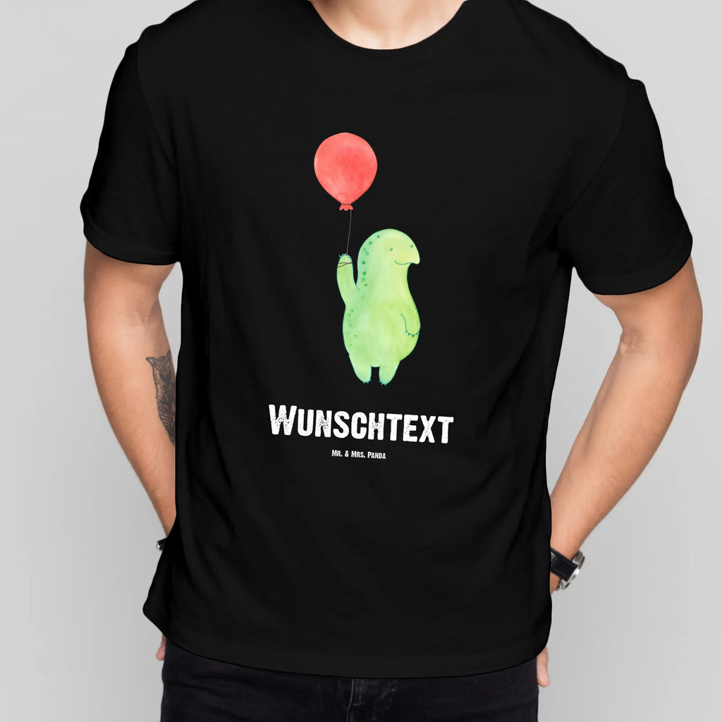 Personalisiertes T-Shirt Schildkröte Luftballon T-Shirt Personalisiert, T-Shirt mit Namen, T-Shirt mit Aufruck, Männer, Frauen, Wunschtext, Bedrucken, Schildkröte, Schildkröten, Mutausbruch, Motivation, Motivationsspruch