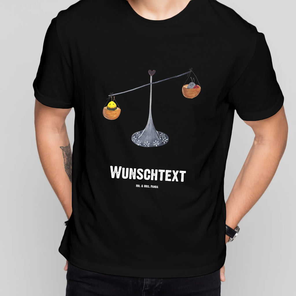 Personalisiertes T-Shirt Sternzeichen Waage T-Shirt Personalisiert, T-Shirt mit Namen, T-Shirt mit Aufruck, Männer, Frauen, Wunschtext, Bedrucken, Tierkreiszeichen, Sternzeichen, Horoskop, Astrologie, Aszendent, Waage, Waage Geschenk, Waage Sternzeichen, Geschenk Oktober, Geschenk September, Geburtstag Oktober, Geburtstag September, Gleichgewicht, Marienkäfer, Hummel, Biene