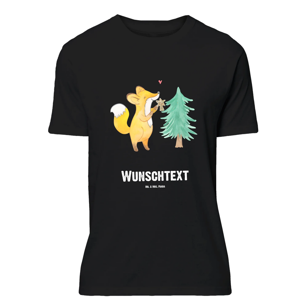 Personalisiertes T-Shirt Fuchs  Weihnachtsbaum T-Shirt Personalisiert, T-Shirt mit Namen, T-Shirt mit Aufruck, Männer, Frauen, Wunschtext, Bedrucken, Winter, Weihnachten, Weihnachtsdeko, Nikolaus, Advent, Heiligabend, Wintermotiv, Weihnachtsmann, Weihnachtstage, Fuchs, Schlittschuh, Weihnachtszeit, Weihnachtsdekoration