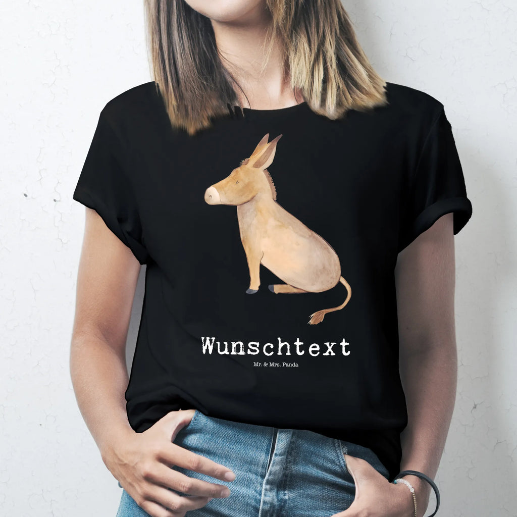 Personalisiertes T-Shirt Esel T-Shirt Personalisiert, T-Shirt mit Namen, T-Shirt mit Aufruck, Männer, Frauen, Wunschtext, Bedrucken, Tiermotive, Gute Laune, lustige Sprüche, Tiere, Esel, Weisheit, Lebensmut, Lebensglück, Ziel, Lebensziel, Mut, erfolg, tapferkeit, positive gedanken, zuversicht