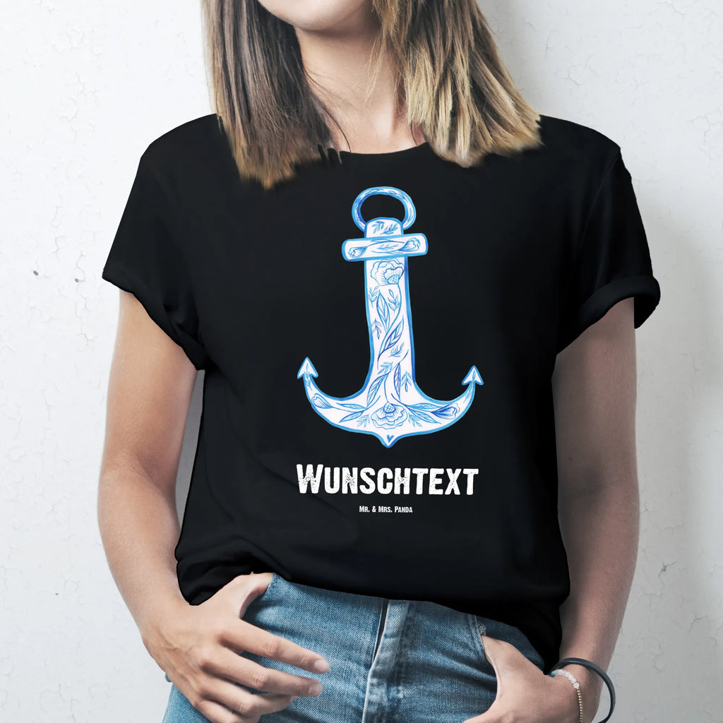 Personalisiertes T-Shirt Anker Blau T-Shirt Personalisiert, T-Shirt mit Namen, T-Shirt mit Aufruck, Männer, Frauen, Wunschtext, Bedrucken, Tiermotive, Gute Laune, lustige Sprüche, Tiere