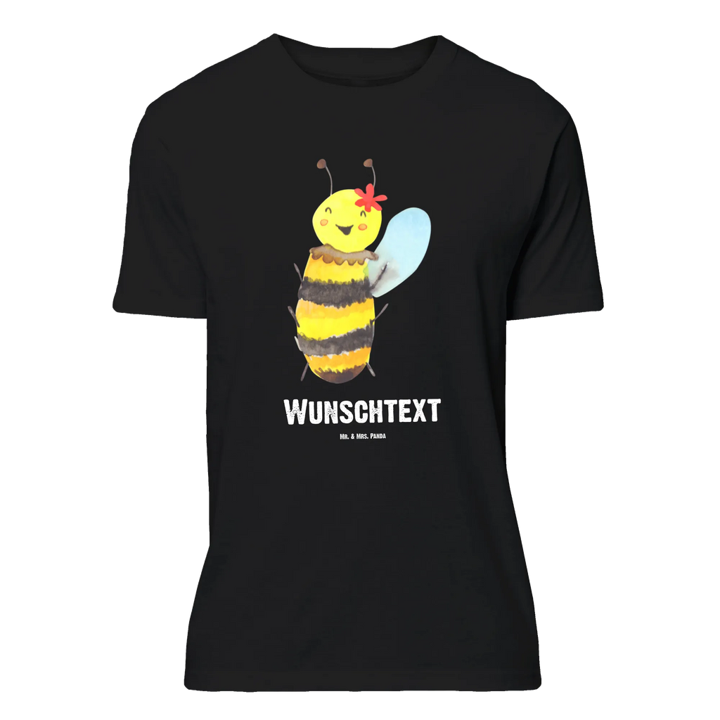 Personalisiertes T-Shirt Biene Happy T-Shirt Personalisiert, T-Shirt mit Namen, T-Shirt mit Aufruck, Männer, Frauen, Wunschtext, Bedrucken, Biene, Wespe, Hummel