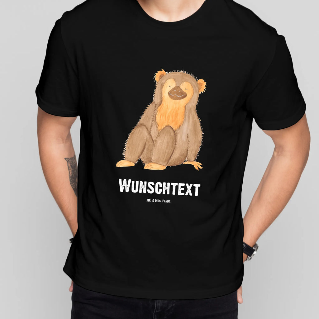 Personalisiertes T-Shirt Affe T-Shirt Personalisiert, T-Shirt mit Namen, T-Shirt mit Aufruck, Männer, Frauen, Wunschtext, Bedrucken, Afrika, Wildtiere, Affe, Äffchen, Affen, Selbstliebe, Respekt, Motivation, Selbstachtung, Liebe, Selbstbewusstsein, Selfcare