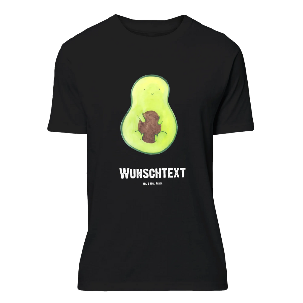 Personalisiertes T-Shirt Avocado mit Kern T-Shirt Personalisiert, T-Shirt mit Namen, T-Shirt mit Aufruck, Männer, Frauen, Wunschtext, Bedrucken, Avocado, Veggie, Vegan, Gesund, Avokado, Avocadokern, Kern, Pflanze, Spruch Leben