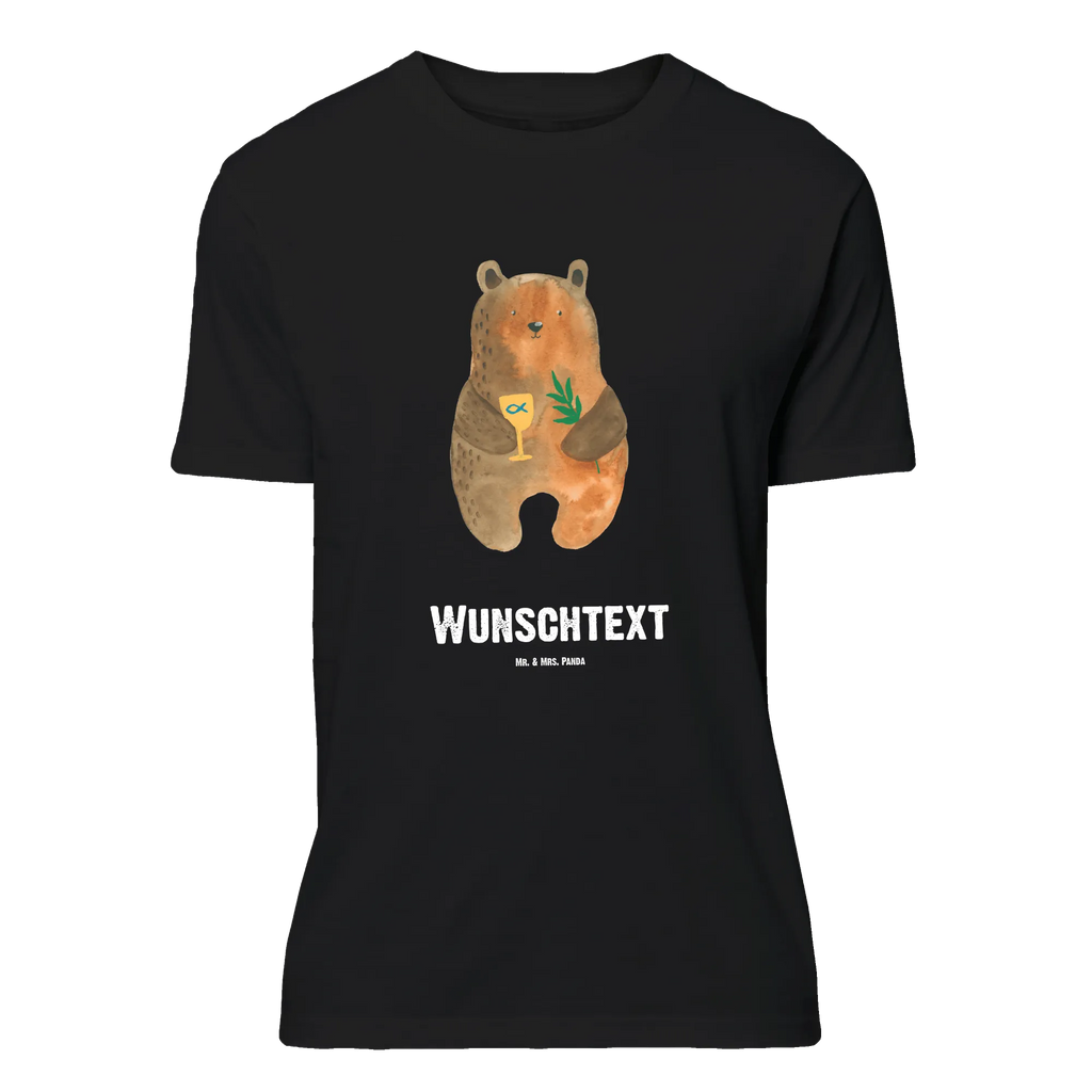 Personalisiertes T-Shirt Konfirmation-Bär T-Shirt Personalisiert, T-Shirt mit Namen, T-Shirt mit Aufruck, Männer, Frauen, Wunschtext, Bedrucken, Bär, Teddy, Teddybär, Konfirmation, Kirche, evangelisch, Gottesdienst