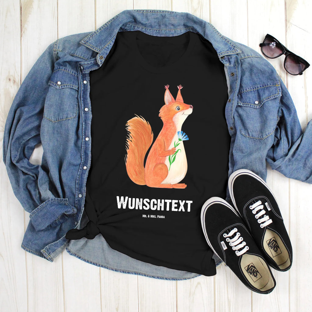 Personalisiertes T-Shirt Eichhörnchen Blume T-Shirt Personalisiert, T-Shirt mit Namen, T-Shirt mit Aufruck, Männer, Frauen, Wunschtext, Bedrucken, Tiermotive, Gute Laune, lustige Sprüche, Tiere, Eichhörnchen, Eichhorn, Spruch positiv, Lachen, Spaß, Motivation Sprüche, Motivation Bilder, glücklich Spruch, Spruch Deko