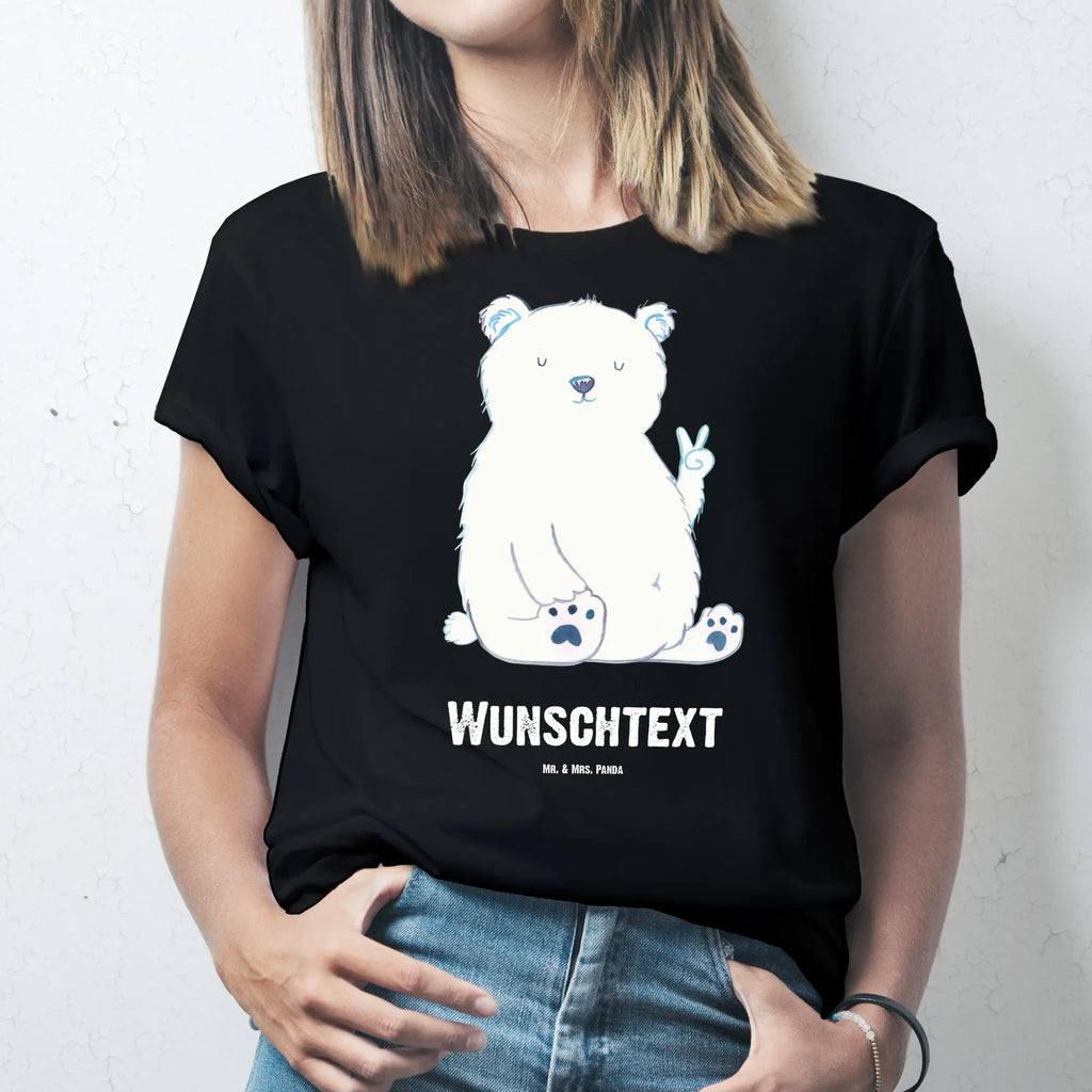 Personalisiertes T-Shirt Eisbär Faul T-Shirt Personalisiert, T-Shirt mit Namen, T-Shirt mit Aufruck, Männer, Frauen, Wunschtext, Bedrucken, Bär, Teddy, Teddybär, Eisbär, Nordpol, Faul, Entspannen, Relaxen, Büro, Arbeit, Bürojob, Arbeitsplatz, Homeoffice