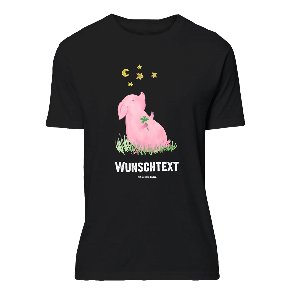 Personalisiertes T-Shirt Glücksschwein T-Shirt Personalisiert, T-Shirt mit Namen, T-Shirt mit Aufruck, Männer, Frauen, Wunschtext, Bedrucken, Tiermotive, Gute Laune, lustige Sprüche, Tiere, Glücksschwein. Glück, Schwein, Schweinchen, Sterne, Sernchen, Ziele, Träume, Motivation, Glücksbringer