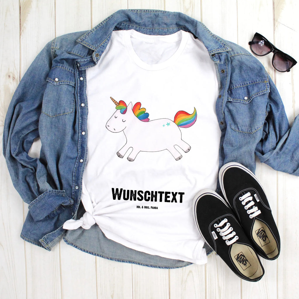 Personalisiertes T-Shirt Einhorn Happy T-Shirt Personalisiert, T-Shirt mit Namen, T-Shirt mit Aufruck, Männer, Frauen, Wunschtext, Bedrucken, Einhorn, Einhörner, Einhorn Deko, Unicorn, glücklich, fröhlich, Spaß, Freude, Lebensfreude, witzig, spannend, Lächeln, Lachen