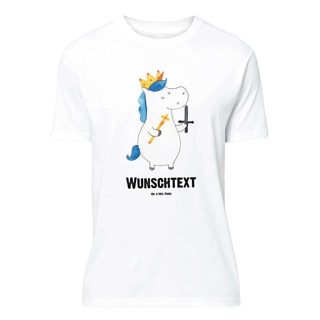 Personalisiertes T-Shirt Einhorn König mit Schwert T-Shirt Personalisiert, T-Shirt mit Namen, T-Shirt mit Aufruck, Männer, Frauen, Wunschtext, Bedrucken, Einhorn, Einhörner, Einhorn Deko, Pegasus, Unicorn, König, Ritter, Mittelalter