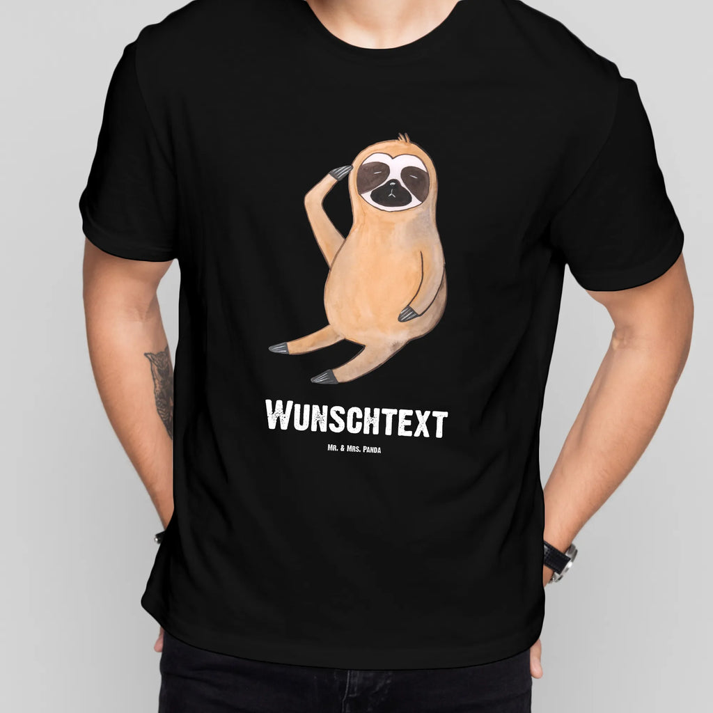 Personalisiertes T-Shirt Faultier Vogel zeigen T-Shirt Personalisiert, T-Shirt mit Namen, T-Shirt mit Aufruck, Männer, Frauen, Wunschtext, Bedrucken, Faultier, Faultier Geschenk, Faultier Deko, Faultiere, faul, Lieblingstier, Spinner, früher Vogel, der frühe Vogel, Frühaufsteher, Morgenmuffel, Vogel, Faultierwelt