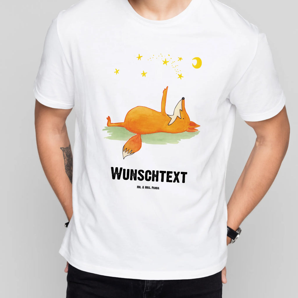 Personalisiertes T-Shirt Fuchs Sterne T-Shirt Personalisiert, T-Shirt mit Namen, T-Shirt mit Aufruck, Männer, Frauen, Wunschtext, Bedrucken, Fuchs, Füchse, tröstende Worte, Spruch positiv, Spruch schön, Romantik, Always Look on the Bright Side of Life