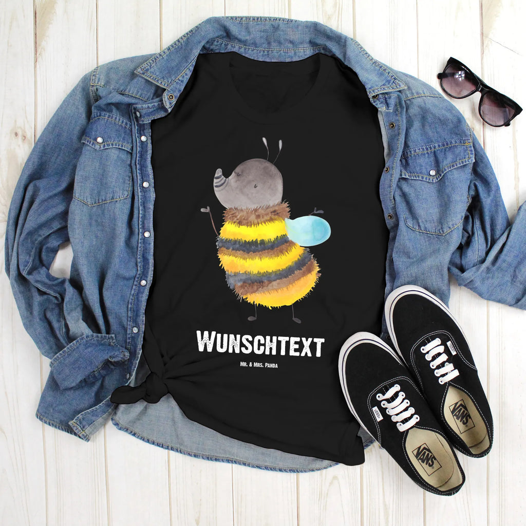 Personalisiertes T-Shirt Hummel flauschig T-Shirt Personalisiert, T-Shirt mit Namen, T-Shirt mit Aufruck, Männer, Frauen, Wunschtext, Bedrucken, Tiermotive, Gute Laune, lustige Sprüche, Tiere, Hummel, Flauschig, Biene, Blume, Natur