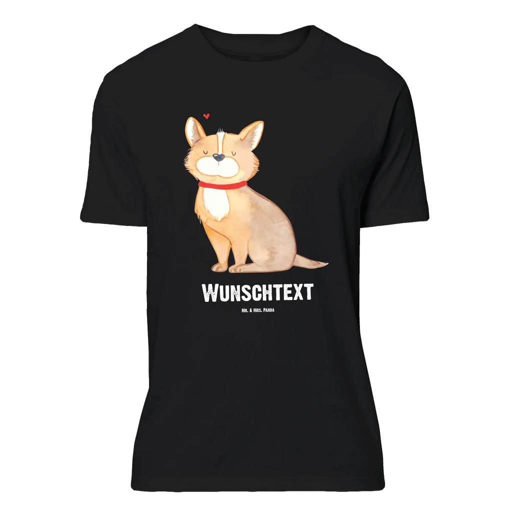 Personalisiertes T-Shirt Hundeglück T-Shirt Personalisiert, T-Shirt mit Namen, T-Shirt mit Aufruck, Männer, Frauen, Wunschtext, Bedrucken, Hund, Hundemotiv, Haustier, Hunderasse, Tierliebhaber, Hundebesitzer, Sprüche, Corgie, Hundeliebe, Spruch, Hundemama, Liebe