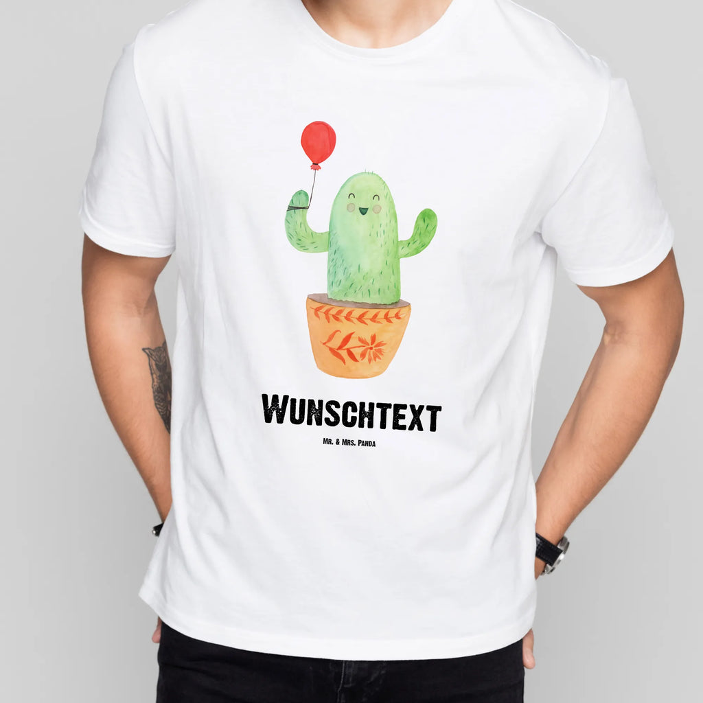 Personalisiertes T-Shirt Kaktus Luftballon T-Shirt Personalisiert, T-Shirt mit Namen, T-Shirt mit Aufruck, Männer, Frauen, Wunschtext, Bedrucken, Kaktus, Kakteen, Luftballon, Neustart, Freude, Büro, Stress, Büroalltag, Freundin, Freund, Ausbildung, Prüfung