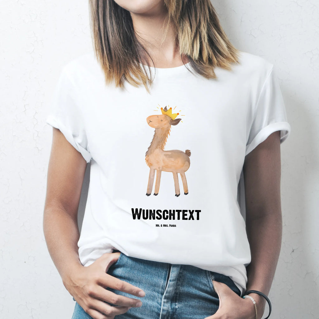 Personalisiertes T-Shirt Lama König T-Shirt Personalisiert, T-Shirt mit Namen, T-Shirt mit Aufruck, Männer, Frauen, Wunschtext, Bedrucken, Lama, Alpaka, Lamas, König, Königin, Freundin, Mama, Papa, Büro Kollege, Kollegin, Chef, Vorgesetzter, Abi, Abitur