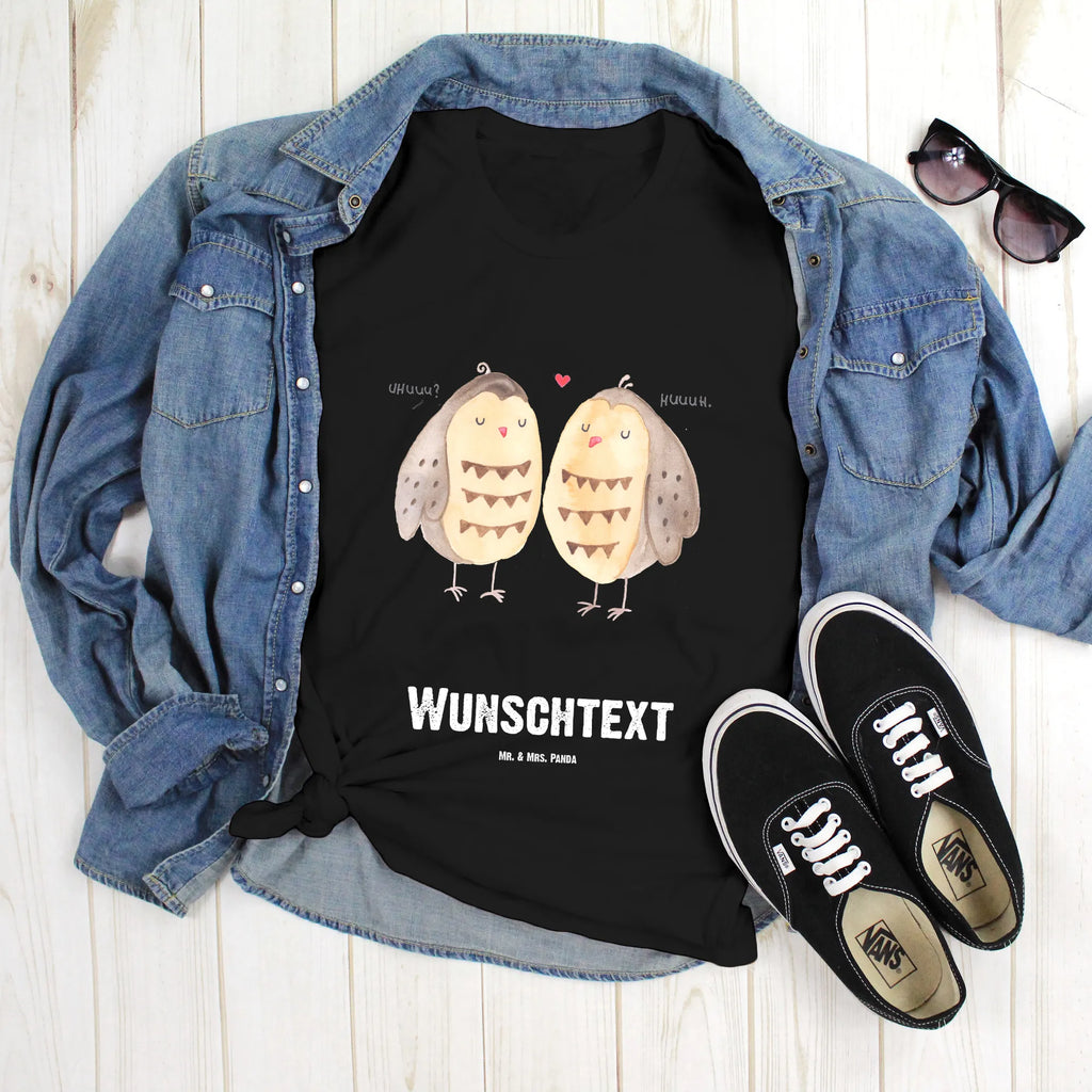 Personalisiertes T-Shirt Eulen Liebe T-Shirt Personalisiert, T-Shirt mit Namen, T-Shirt mit Aufruck, Männer, Frauen, Wunschtext, Bedrucken, Eule, Eule Deko, Liebe, Hochzeit Spruch, Owl, All you need is love, Liebe Spruch, Freundin Geschenk, Freund, Wortspiel lustig