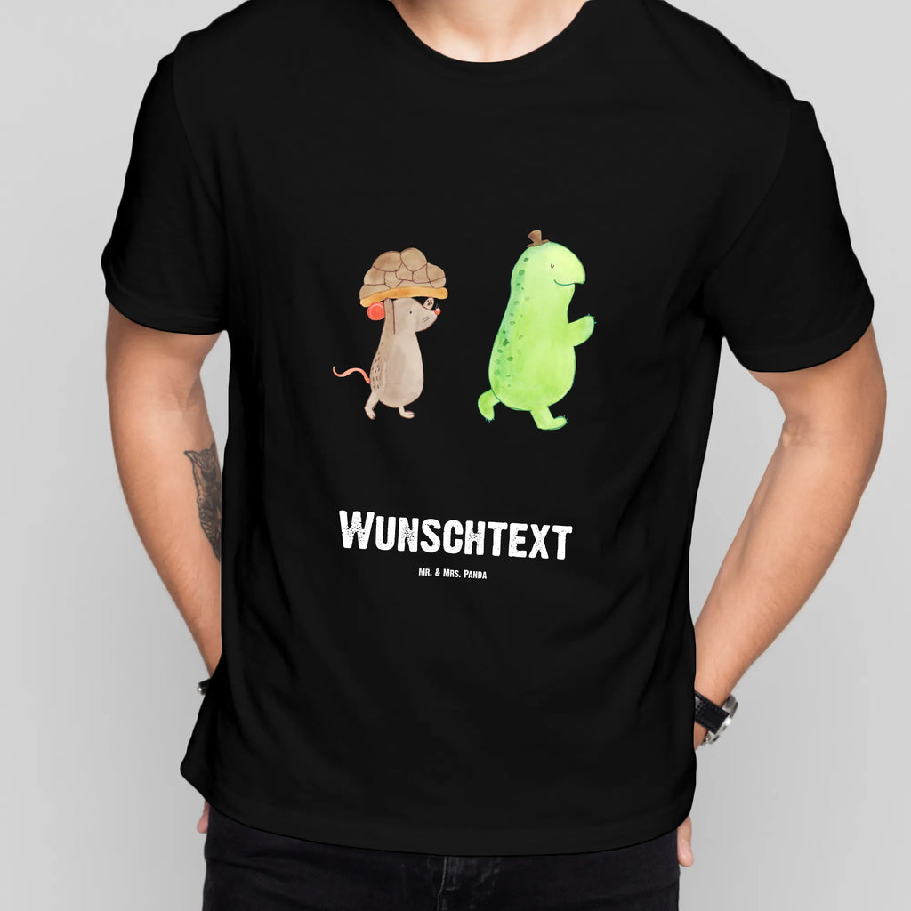 Personalisiertes T-Shirt Schildkröte & Maus T-Shirt Personalisiert, T-Shirt mit Namen, T-Shirt mit Aufruck, Männer, Frauen, Wunschtext, Bedrucken, Schildkröte, Maus, Freunde, Freundinnen, beste Freunde, beste Freundinnen