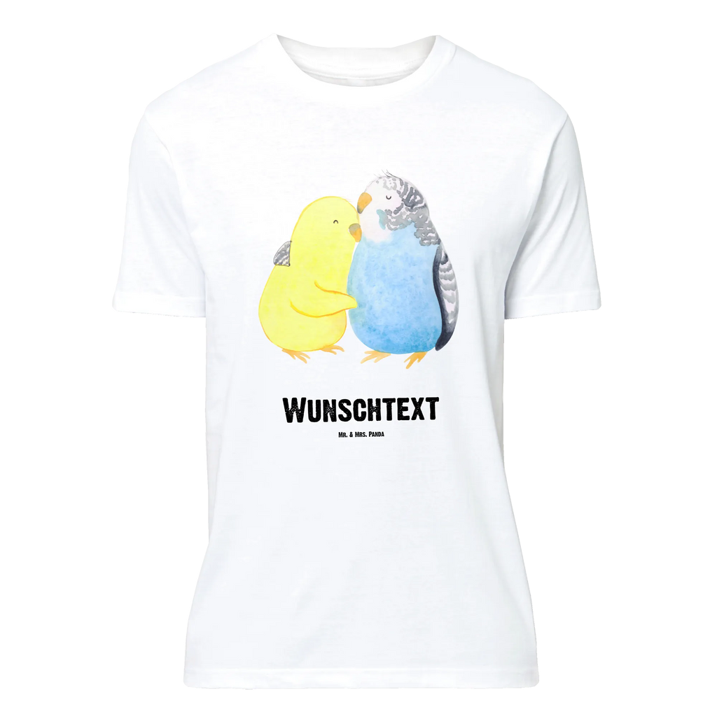 Personalisiertes T-Shirt Wellensittich Liebe T-Shirt Personalisiert, T-Shirt mit Namen, T-Shirt mit Aufruck, Männer, Frauen, Wunschtext, Bedrucken, Liebe, Partner, Freund, Freundin, Ehemann, Ehefrau, Heiraten, Verlobung, Heiratsantrag, Liebesgeschenk, Jahrestag, Hocheitstag, Vögel, Wellensittich, Nähe, Kuscheln, Vertrauen