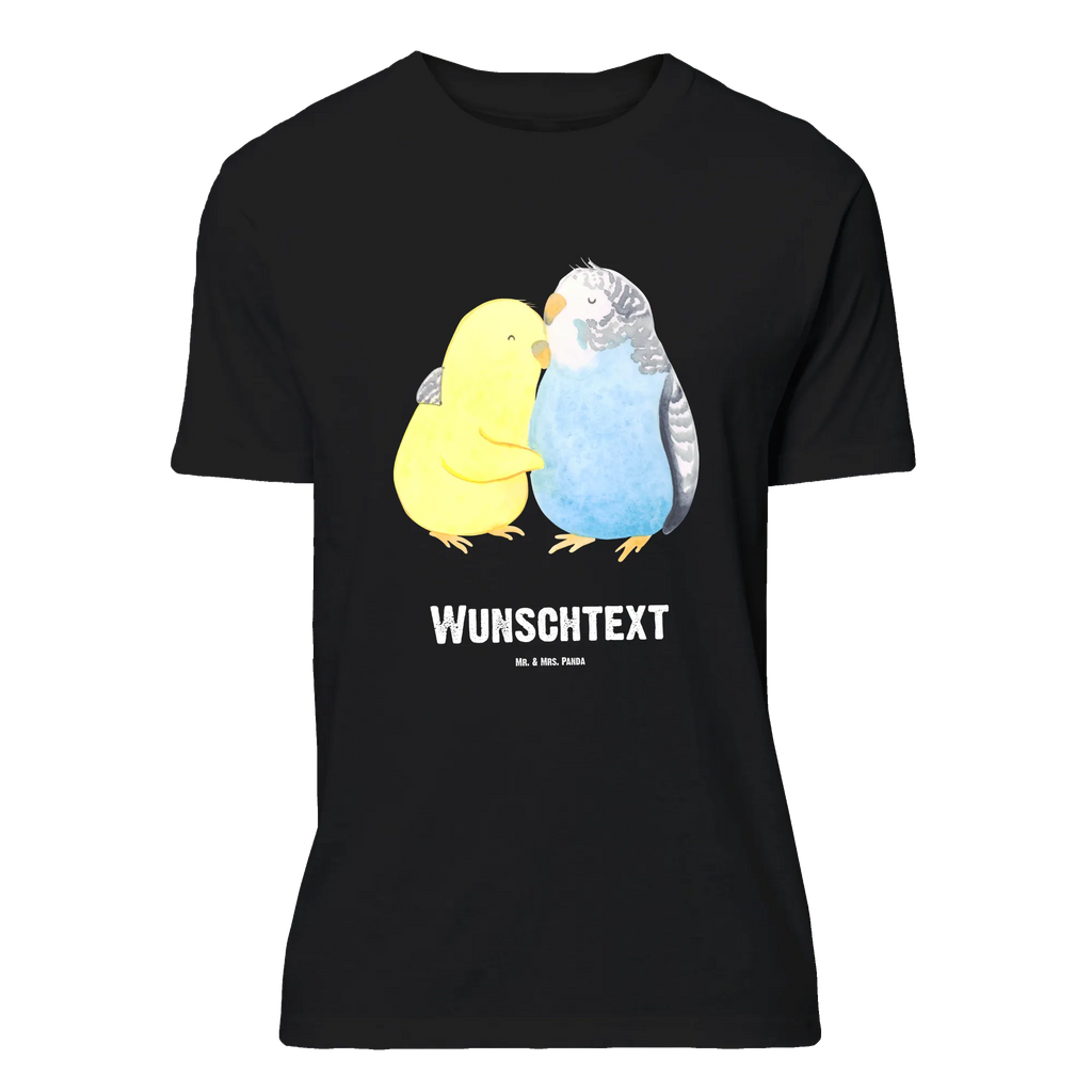 Personalisiertes T-Shirt Wellensittich Liebe T-Shirt Personalisiert, T-Shirt mit Namen, T-Shirt mit Aufruck, Männer, Frauen, Wunschtext, Bedrucken, Liebe, Partner, Freund, Freundin, Ehemann, Ehefrau, Heiraten, Verlobung, Heiratsantrag, Liebesgeschenk, Jahrestag, Hocheitstag, Vögel, Wellensittich, Nähe, Kuscheln, Vertrauen