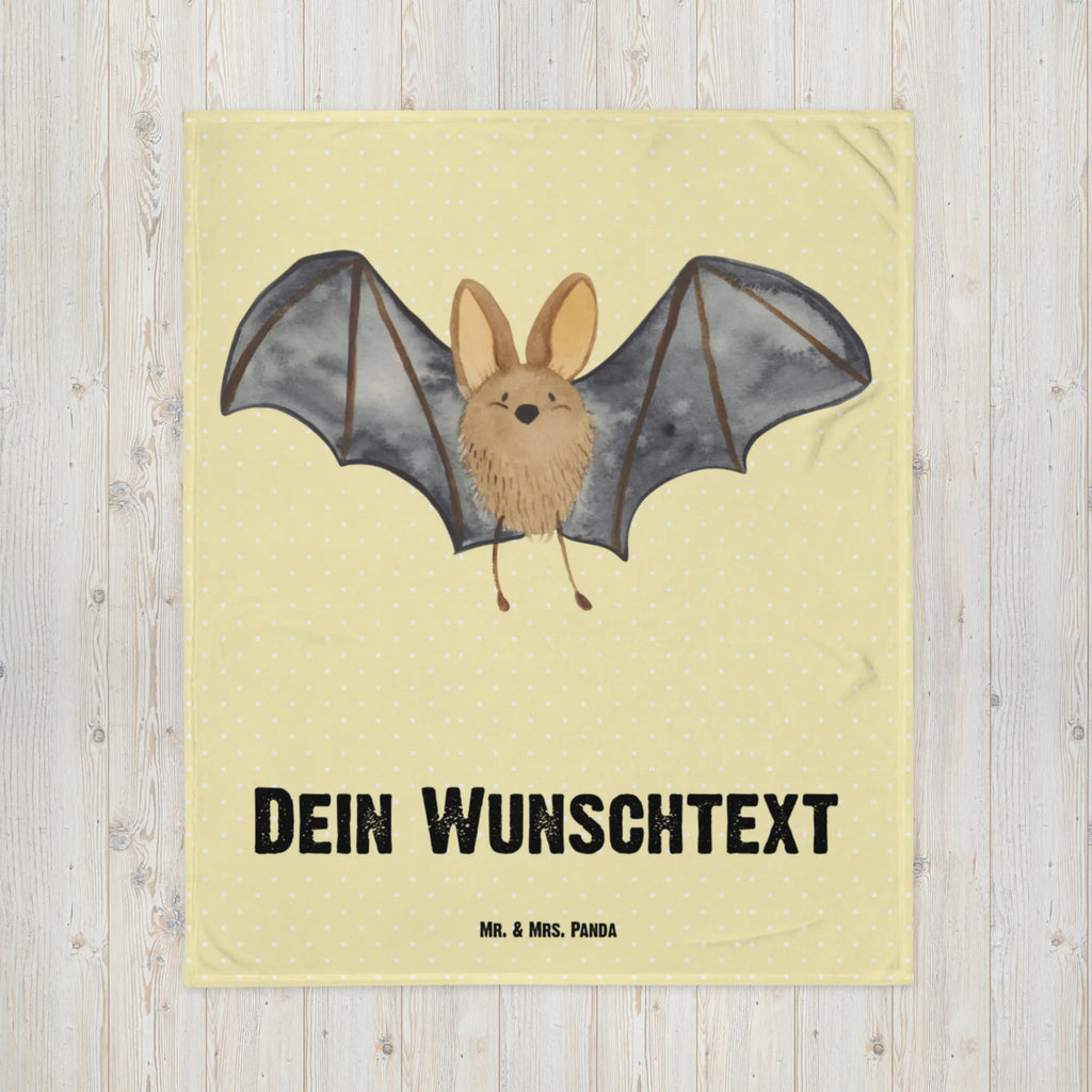 Personalisierte Decke Fledermaus Flügel Personalisierte Decke, Decke mit Namen, Kuscheldecke mit Namen, Decke bedrucken, Kuscheldecke bedrucken, Tiermotive, Gute Laune, lustige Sprüche, Tiere