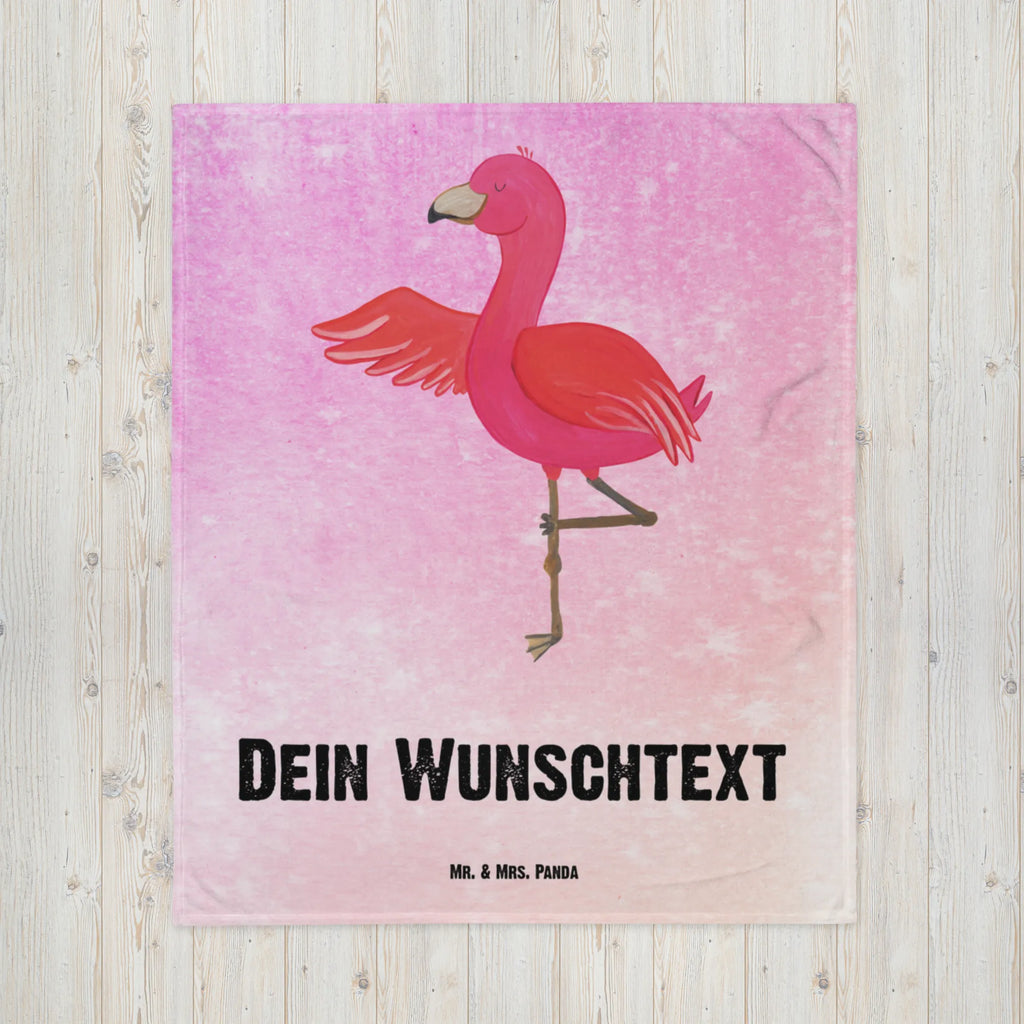 Personalisierte Decke Flamingo Yoga Personalisierte Decke, Decke mit Namen, Kuscheldecke mit Namen, Decke bedrucken, Kuscheldecke bedrucken, Flamingo, Vogel, Yoga, Namaste, Achtsamkeit, Yoga-Übung, Entspannung, Ärger, Aufregen, Tiefenentspannung