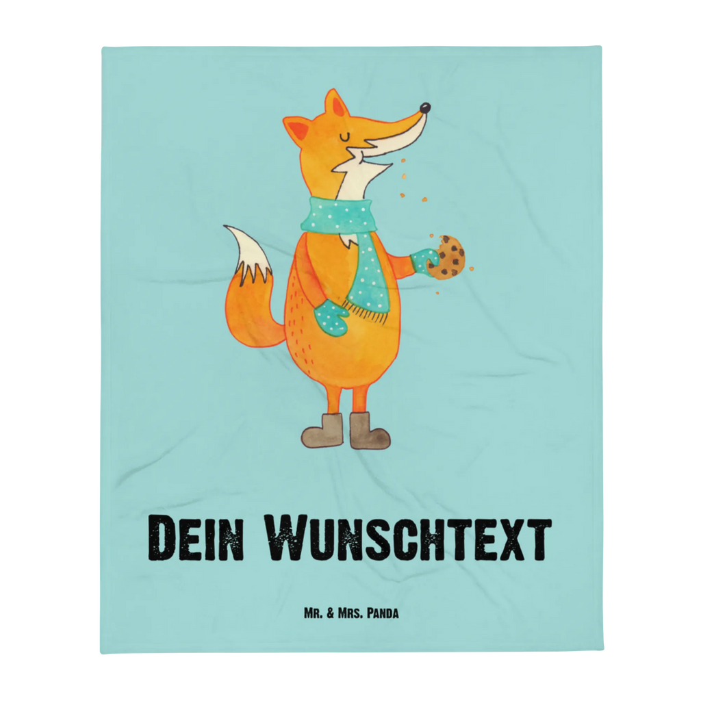 Personalisierte Decke Fuchs Keks Personalisierte Decke, Decke mit Namen, Kuscheldecke mit Namen, Decke bedrucken, Kuscheldecke bedrucken, Fuchs, Füchse, Backen Spruch, Kekse, Winter, Weihnachtszeit, Plätzchen, Liebe, Küche Deko