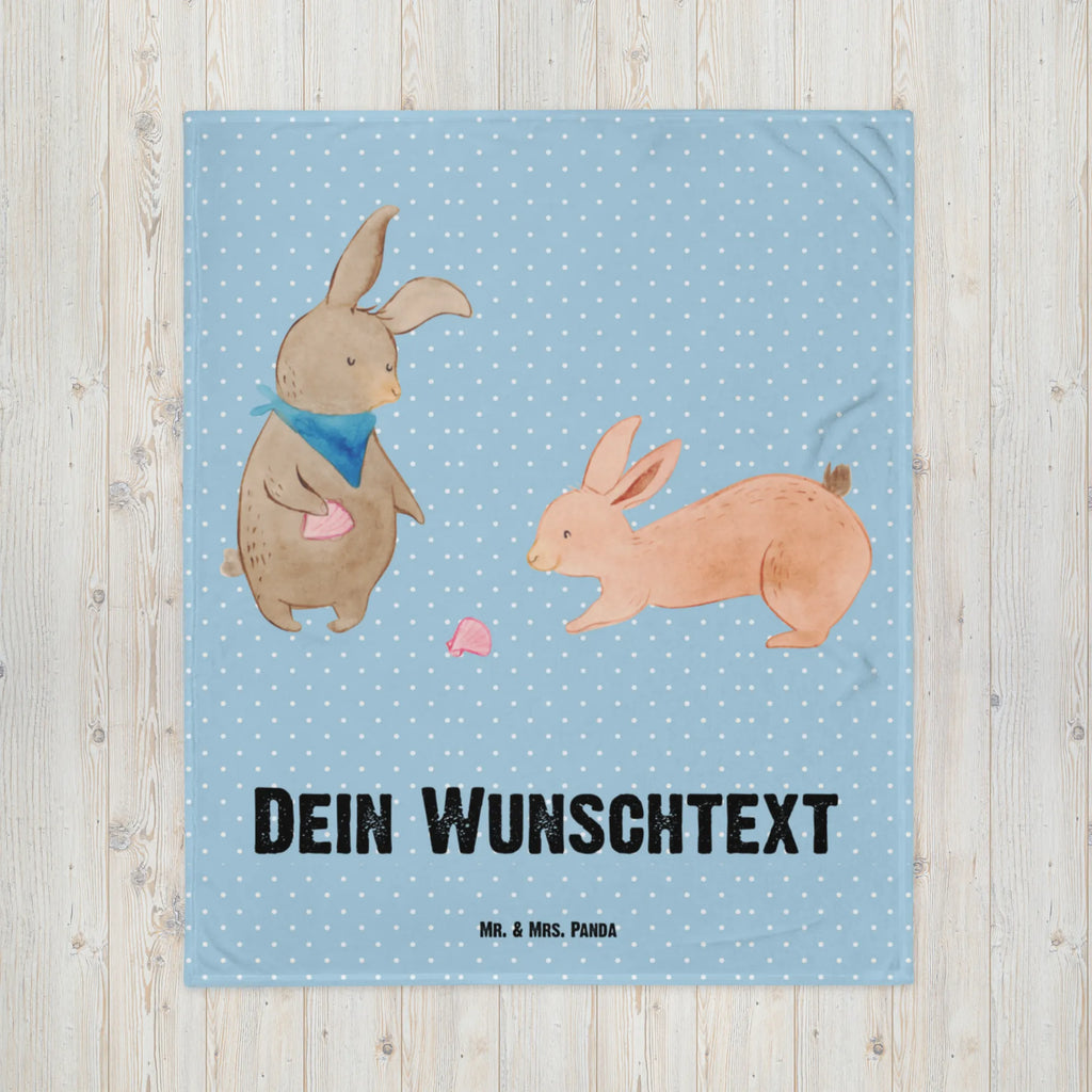 Personalisierte Decke Hasen Muschel Personalisierte Decke, Decke mit Namen, Kuscheldecke mit Namen, Decke bedrucken, Kuscheldecke bedrucken, Familie, Vatertag, Muttertag, Bruder, Schwester, Mama, Papa, Oma, Opa, Hasen, beste Freundin, Freundin, Freundinnen, best friends, BFF, Muscheln sammeln, Muscheln, Meer