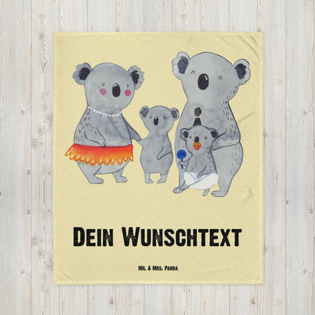 Personalisierte Decke Koala Familie Personalisierte Decke, Decke mit Namen, Kuscheldecke mit Namen, Decke bedrucken, Kuscheldecke bedrucken, Familie, Vatertag, Muttertag, Bruder, Schwester, Mama, Papa, Oma, Opa, Koala, Koalas, Family, Kinder, Geschwister, Familienleben