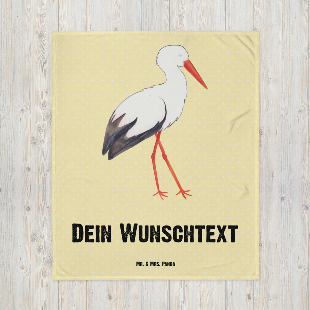 Personalisierte Decke Storch Personalisierte Decke, Decke mit Namen, Kuscheldecke mit Namen, Decke bedrucken, Kuscheldecke bedrucken, Tiermotive, Gute Laune, lustige Sprüche, Tiere, Storch, Störche, Schwangerschaft, Geburt, Mutter, Mütter, Mutter werden, Schwanger, Babybauch, Baby