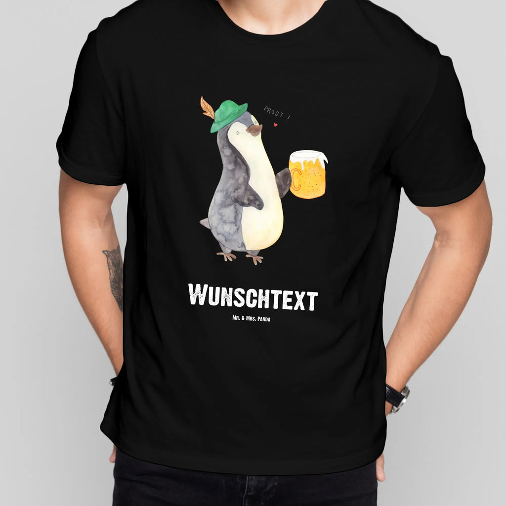 Personalisiertes T-Shirt Pinguin Bier T-Shirt Personalisiert, T-Shirt mit Namen, T-Shirt mit Aufruck, Männer, Frauen, Wunschtext, Bedrucken, Pinguin, Pinguine, Bier, Oktoberfest