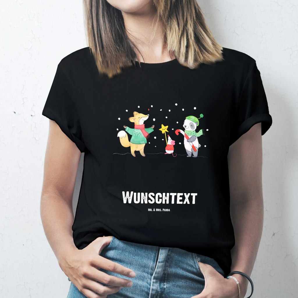 Personalisiertes T-Shirt Winter Weihnachtsfreude T-Shirt Personalisiert, T-Shirt mit Namen, T-Shirt mit Aufruck, Männer, Frauen, Wunschtext, Bedrucken, Winter, Weihnachten, Weihnachtsdeko, Nikolaus, Advent, Heiligabend, Wintermotiv, Weihnachtsmann, Weihnachtstage, Fuchs, Weihnachtsbaum, Tannenbaum, Weihnachtszeit