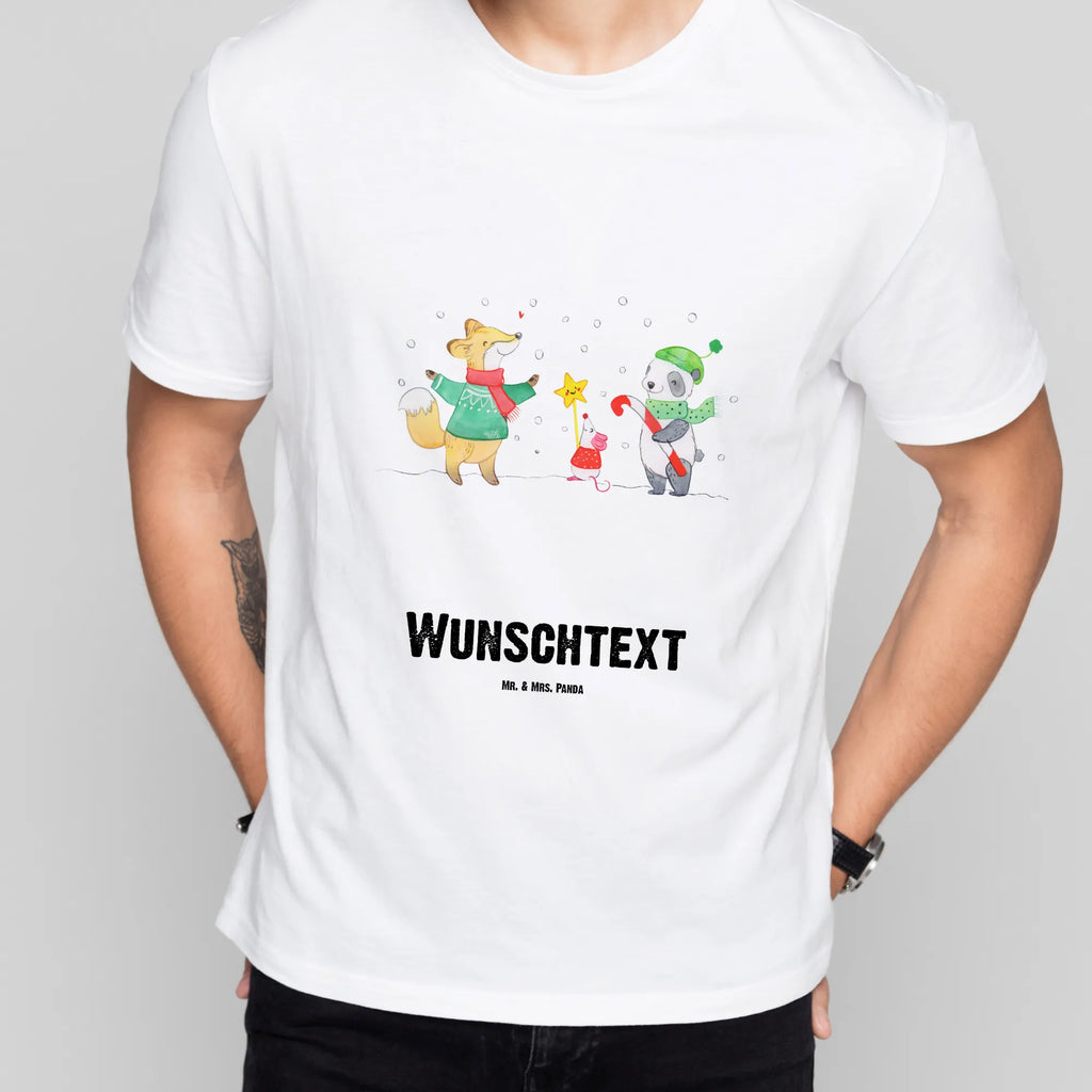 Personalisiertes T-Shirt Winter Weihnachtsfreude T-Shirt Personalisiert, T-Shirt mit Namen, T-Shirt mit Aufruck, Männer, Frauen, Wunschtext, Bedrucken, Winter, Weihnachten, Weihnachtsdeko, Nikolaus, Advent, Heiligabend, Wintermotiv, Weihnachtsmann, Weihnachtstage, Fuchs, Weihnachtsbaum, Tannenbaum, Weihnachtszeit